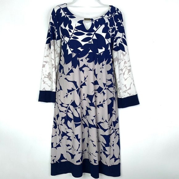 CB Established 1962 Dress Floral A Line 3/4‎ Sleeve - Picture 1 of 8